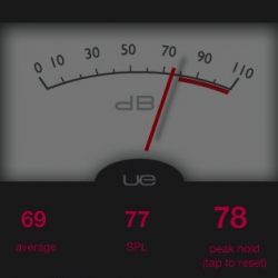 Nice idea from Ultimate Ears headphones ~ their iPhone app also serves as a SOUND PRESSURE LEVEL (SPL) METER
