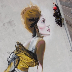 Beautiful street art from Steve Locatelli in Antwerp, Belgium 