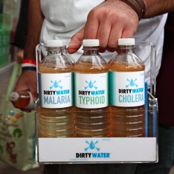 Dirty Water Campaign ~ dirty water vending machine dropped in Manhattan for World Water Week! As part of UNICEF's Tap Project to make people realize just how bad water-related diseases are...