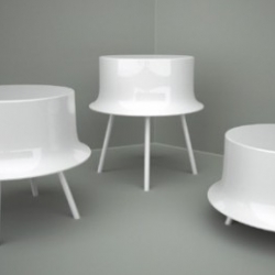 'A Bit Of Skirt'. Fun new tables from British design firm Thelermont Hupton.