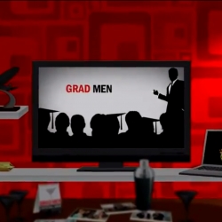 GradMen is a grassroots project lead by three advertising students at Atlanta’s Creative Circus. Their mission: to get Jon Hamm to speak in character as Don Draper at their ad school graduation. 