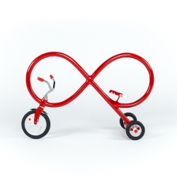 White Walls: Infinite Chapters, solo show from artist Sergio Garcia featuring delightfully distorted tricycles in unexpected shapes as well as a playful series of figurative sculpture.