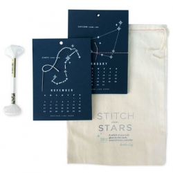 Stitch the Stars DIY 2013 Calendar Kit. Then turn out the lights and enjoy the glow-in-the-dark embroidery floss and screen printing.