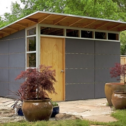 If you need an extra room for an office, storage, or equipment room, but don't have any rooms available in your house, maybe Studio Shed is your solution.