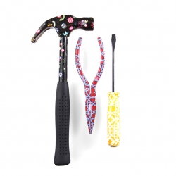 A first look at fashion designer Cynthia Rowley's tool kits, featuring signature prints from her clothing collections.  