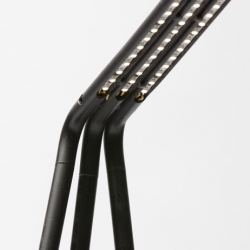 Munich & Zurich based About Studio imagined TRIPOD - a tubular metal tube desk lamp taking advantage of the qualities of up to date 24v led technology. space-saving integration, long life span and energy efficiency. 