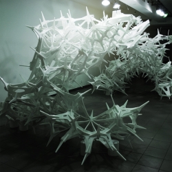 'Aperiodic Symmetries' - a prototypic structure  by Marc Fornes.  THEVERYMANY at the University of Calgary.