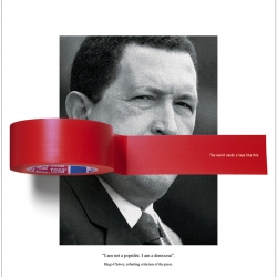 The world needs a tape like this |  Campaign of Tesa tape | Hugo Chávez