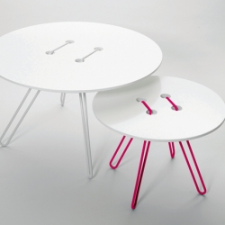 Twine Table is a series of tables inspired by one of mankind’s most simple inventions: the button.