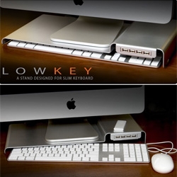 Macessity's Lowkey Stand ~ i'm lusting hard for its efficient use of space (even though it would mean buying a new keyboard for the desktop i barely use)