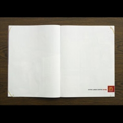 I thought it was just a blank page at first, but after looking closely at it I noticed the subtle, but huge, coffee ring on the double paged ad from DDB, Stockholm - creative director Andreas Dahlqvist.