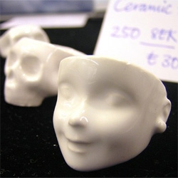 Mixko's new ceramic Barbie face rings... much like the skull ring i have and love ~ mixko has launched a few new accessories at the Stockholm DesignBoom Mart!