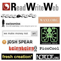 ReadWriteWeb did an awesome list of "Ten Sites for Finding Wonderful Things" ~ and we were lucky enough to make the list! I'm sure you know the others, but if not, definitely go check it out.