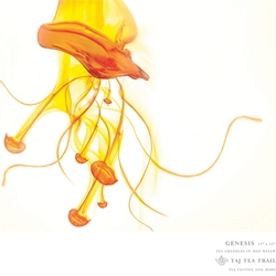 "Tea granules in hot water.Taj Tea Trail tea tasting and more." Beautiful ads - Ogilvy & Mather, Mumbai, India - creative director Anup Chitnis.  They really remind me of Dale Chihuly's work.