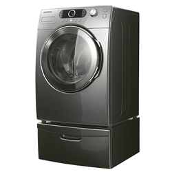 The WF337 Samsung washing machine with vibration reduction technology, which utilizes stainless steel balls to offset the effects of vibration and creates virtually vibration-free performance.
