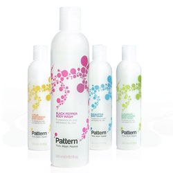 Pattern Body Wash - fun packaging, and you can use almost all of them on body, hair, face, etc  - in Black Pepper, Eucalyptus, Cucumber, and Citrus!