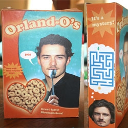Cereal tastes better with an Orland-O's cereal label.