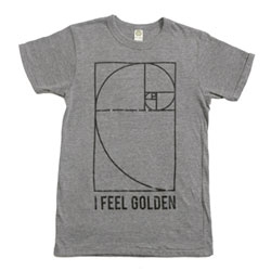 I Feel Golden ~ tee by Brooklyn Industries ~ i'm so sad that there is no women's tee for this! My love of the golden ratio is crushed! Perhaps a good sleep tee?