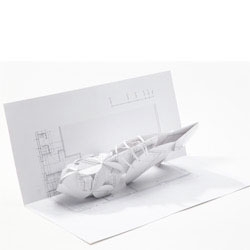 A paper pop-up version of the CoupleOf 'Lily' laced shoe by CoupleOf.