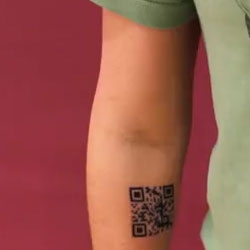 Interesting idea, the 'Random Tattoo', a QR code tattoo that links to videos, pictures, phrases, weather forecast, tweets and more.