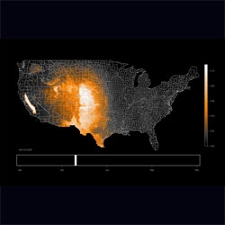 Lovely visualisation of bird migrations across the US.