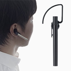 Stylo is a minimalist design bluetooth headset created by cutting off short pieces of aluminum tubing for the housing. By Japan-based designer Nendo.