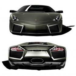 Lamborghini have released a new car inspired by a fighter jet and made entirely of carbon fiber.