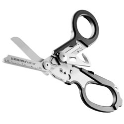 The Leatherman Raptor, coming May 2013, is a multi-tool for medics which includes 420HC stainless steel shears, a strap cutter, a carbide glass breaker, a ring cutter, a ruler, and an oxygen tank wrench.