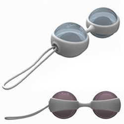 Latest new pleasure toys from Swedish luxury line, Lelo ~ are these Luna balls... their alternative to “geisha-balls” you can use these to strengthen your muscles.