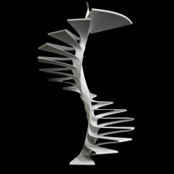 Disguincio & Co's Folio spiral staircase with steps made from folds of fibreglass.