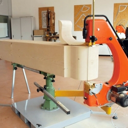 More awesome machinery from Core77, meet the articulated bandsaw.