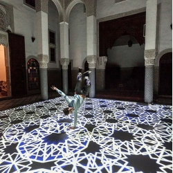 Digital Arabesques by Miguel Chevalier are beautiful projected interactive installations.