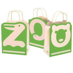 Irina Blok's packaging design for the SF ZOO. They make me want to buy three things to get the three bags to display together!