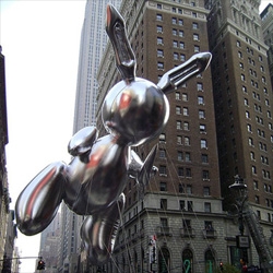 Wow. Macy's Thanksgiving Day Parade... Jeff Koons blew up his classic Rabbit to godzilla like proportions!