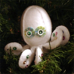 A grandmother made 99 octopi ornaments ~ the only part more amazing to me right now is that she has nearly 99 grandkids?!?!