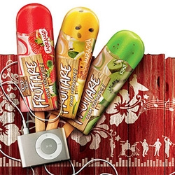 On brilliant/insane new marketing ideas ~ Brazilian ice-cream company Kibon is including their prizes INSIDE... ipod shuffles are being frozen into popsicles...