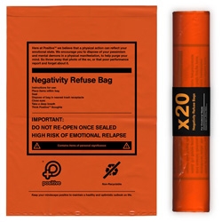 Negativity Refuse Bags ~ a new way to literally THROW OUT your ex, your anger, your baggage of any sort emotional or otherwise....