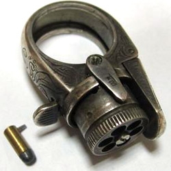 Ring Gun ~ while we assume this probably isn't the most effective weapon of choice... could be a fun ring! Someone should recast it...