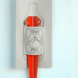 For those who camp - or use tent pegs - and need a bottle opener... here is a Tent Peg Bottle Opener from the kids at Red Flag Design