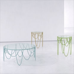 Nathan Yong's Drapery tables for SpHaus.