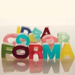Sweet letters made from sugar and gelatin from m-inspira by Aranxa Esteve and Lucía Rallo.
