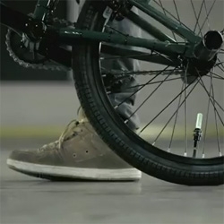 Turnable Rider by Cogoo lets you DJ with your bike with bicycle wheels for jog wheels and brakes for sound pads.