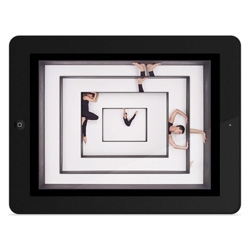 Fifth Wall, an interactive app for 2wice that transforms the iPad tablet into a new kind of performance space. Created by Pentagram's Abbott Miller in collaboration with choreographer Jonah Bokaer and 2wice publisher Patsy Tarr.