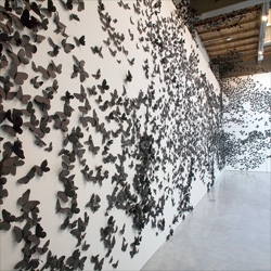Black Cloud by Carlos Amorales. So many black moths!