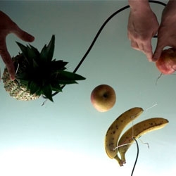 “Natura Morta” is a musical concert where the only instruments used are real fruits and the sound we’ll hear is exclusively the electric energy contained within them. Fascinating project from Quiet Ensemble.