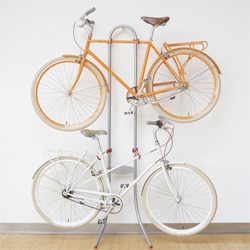 The Michelangelo Two Bike Gravity stand from public let yous store two bikes without having to make holes in your walls.