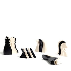 Neora Design's Chess for the Mass, a stackable chess set!