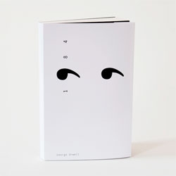 Adronaut's clever minimalist book cover design for George Orwell's 1984.