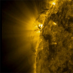 Stunning video from the NASA Solar Dynamics Observatory capturing dark plasma tornadoes on the surface of the Sun.