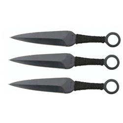 Now you can own your own set of Ninja Stealth Black Throwing Knives.